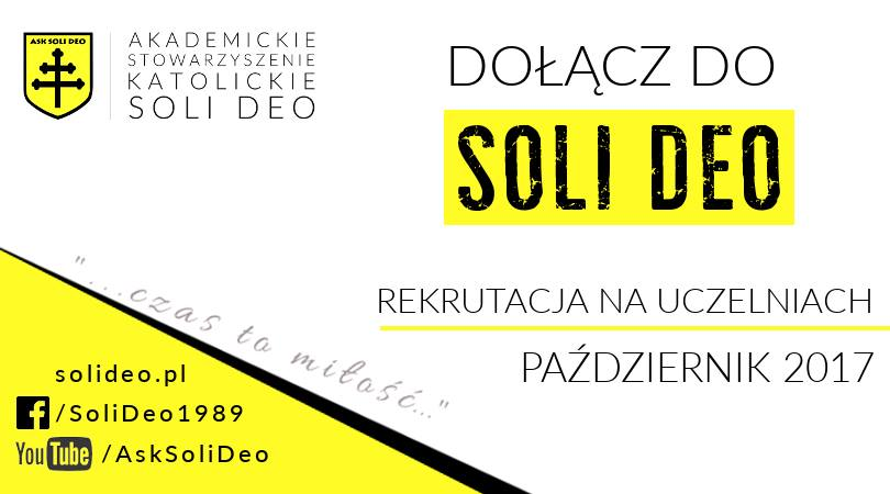 Dołącz do Soli Deo — rekrutacja na uczelniach — październik 2017