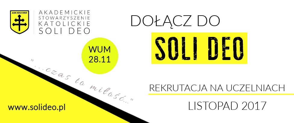 Wstąp do Soli Deo WUM!