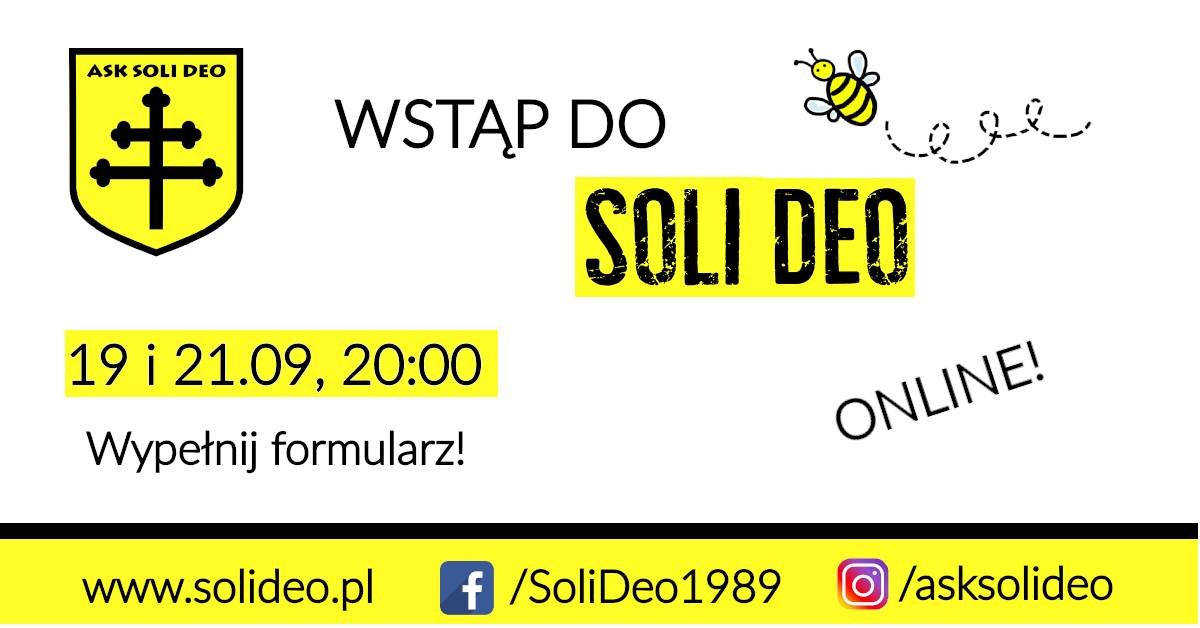WSTĄP DO SOLI DEO- EDYCJA ONLINE! WSTĄP DO SOLI DEO- EDYCJA ONLINE!