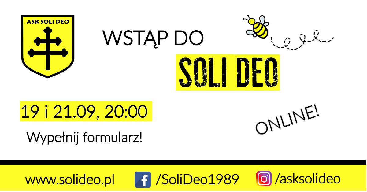 WSTĄP DO SOLI DEO- EDYCJA ONLINE!