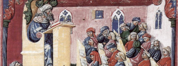 Średniowieczny wykład na uniwersytecie Średniowieczny wykład na uniwersytecie